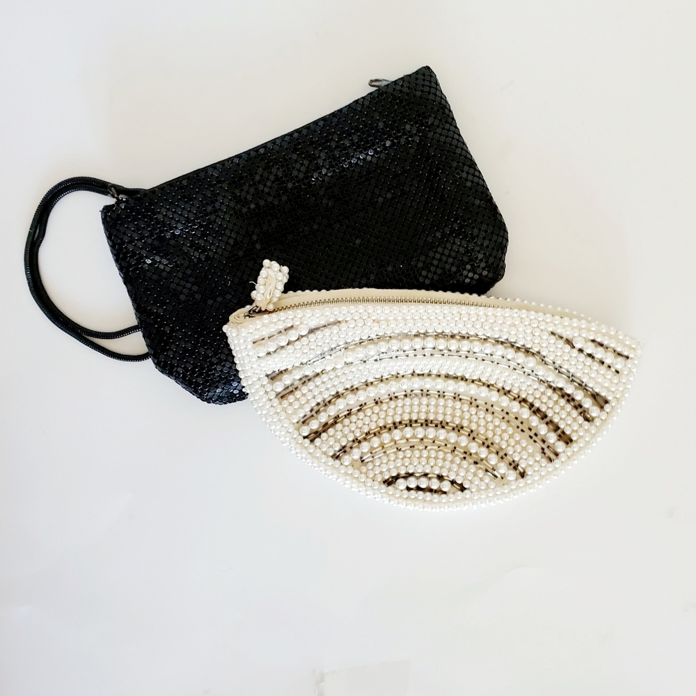 Black & White Wristlet & Coin Purse Set 2 pieces
